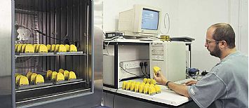 technician calibrating cal-9002