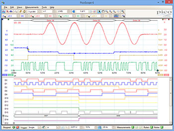 Screenshot displaying hight bandwidth and sampling rate